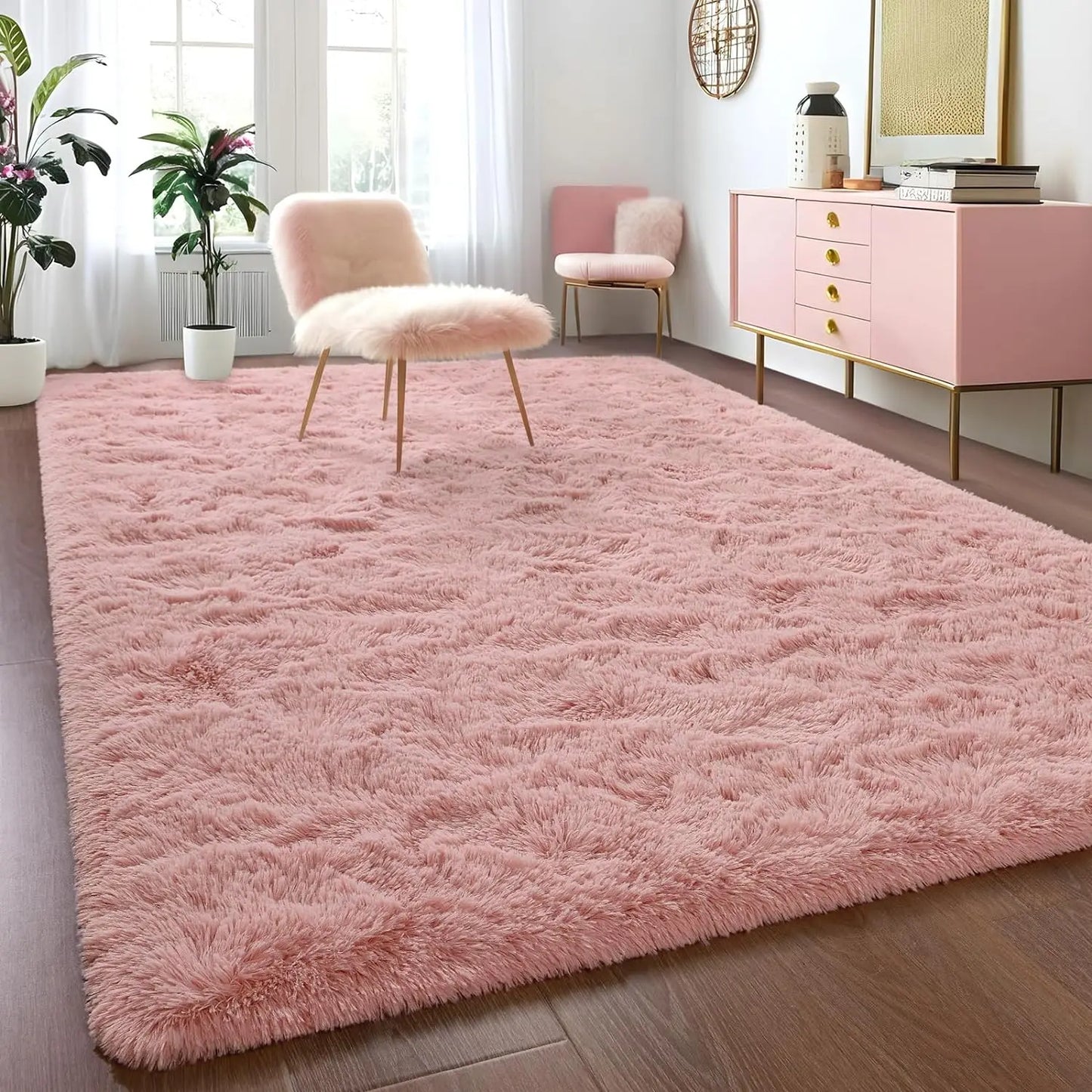 Fluffy Area Rugs for Bedroom Living Room Soft Fuzzy Non Slip Carpet