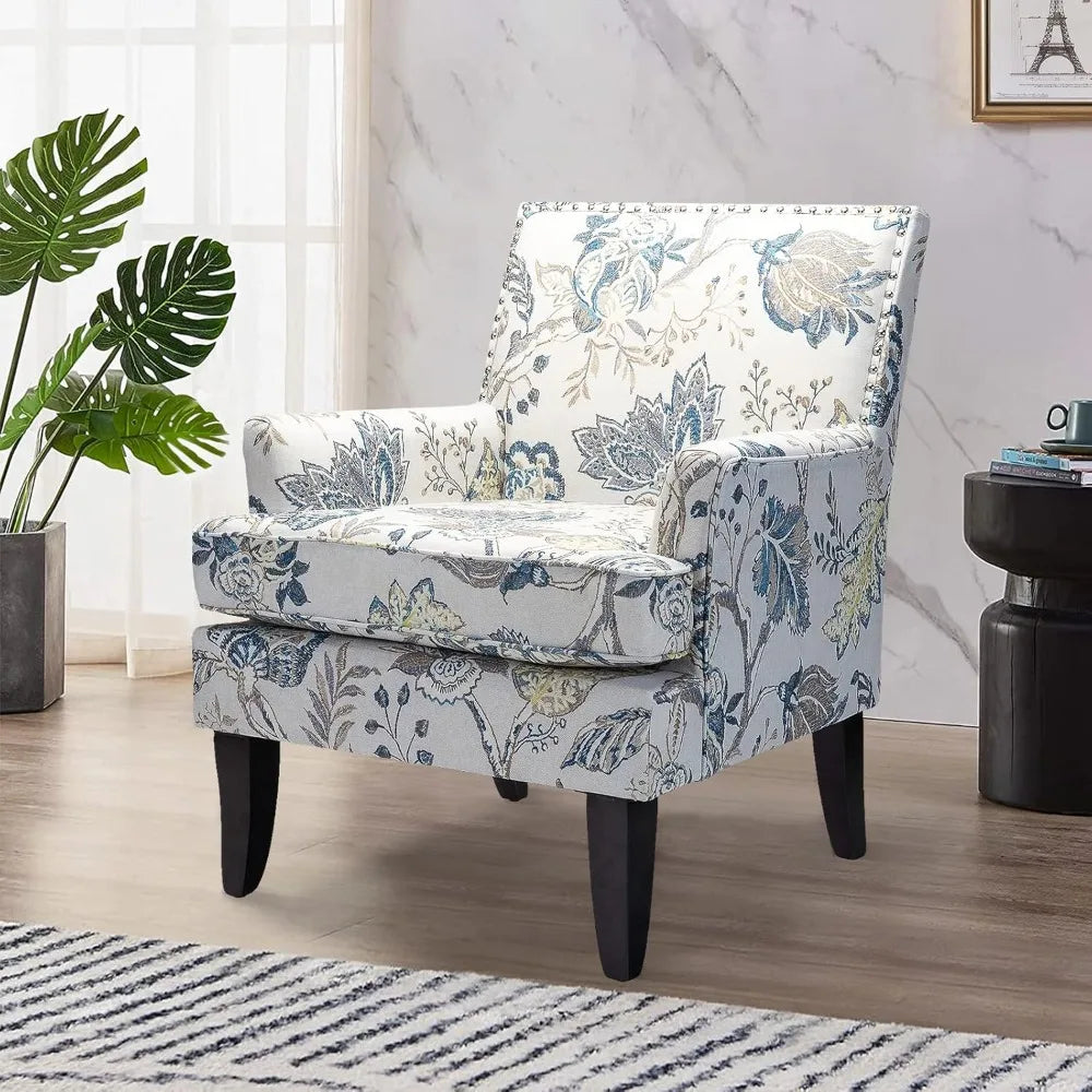 Modern Accent Chair High Back Padded Armrest Living Room Furniture