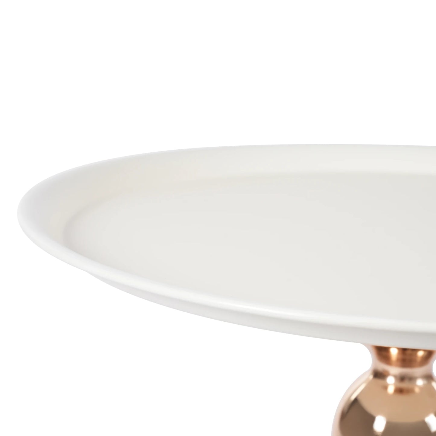 Modern Round Side Table White Metal End Table Small Coffee Table Living Room