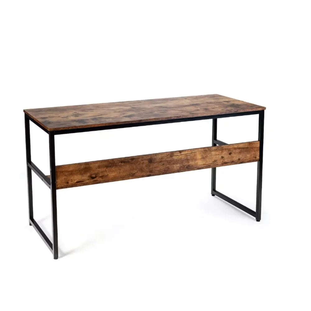 Ljustra 55 Inch Rectangle Wood Computer Desk with Bookshelf and Drawers