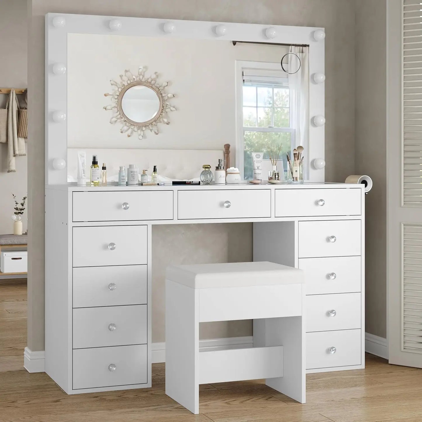 Limited Time Offer Free Shipping Makeup Vanity Desk with LED Lights