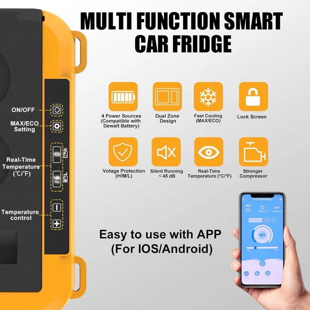 Portable 12V Car Refrigerator Electric Cooler Freezer 28 Quart