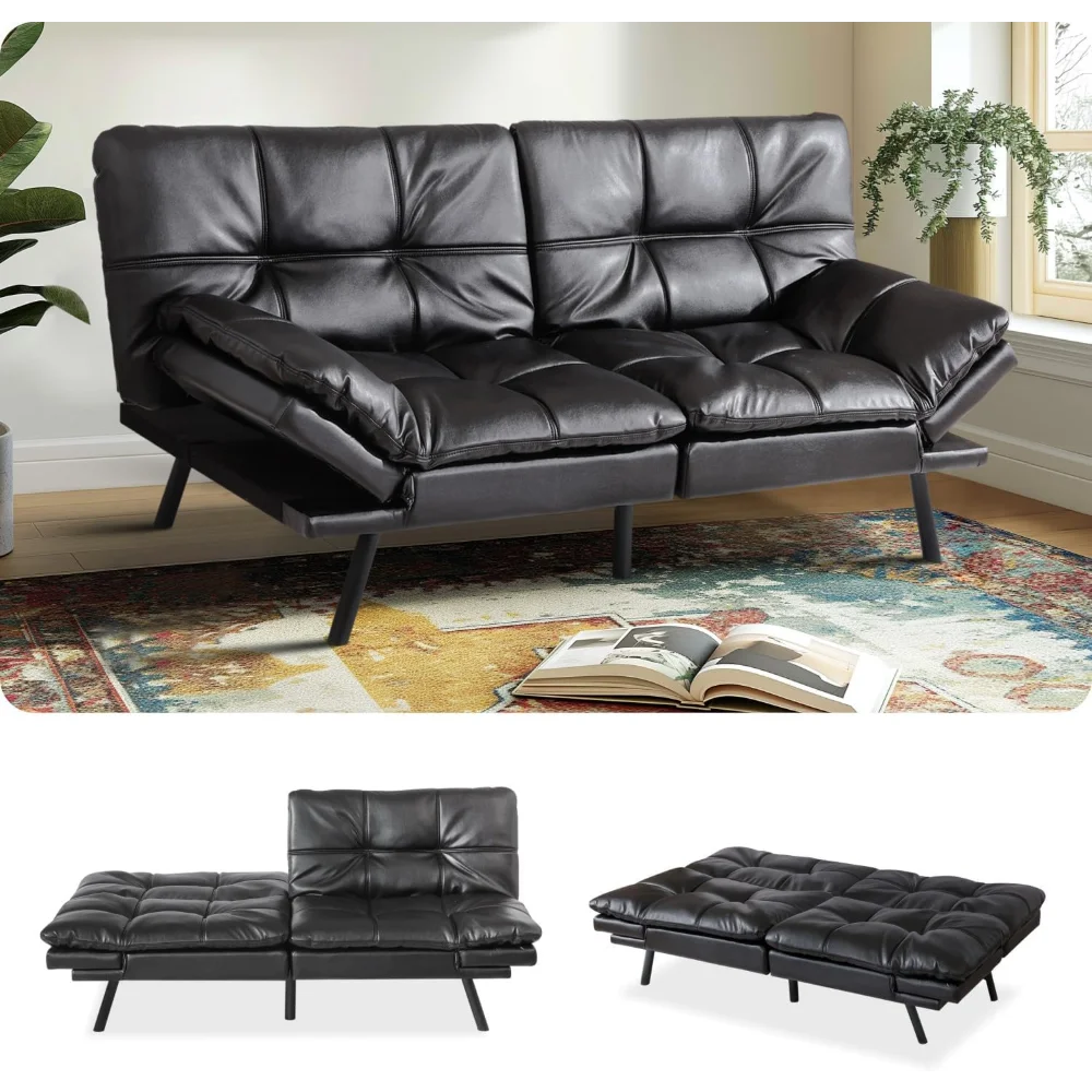 Ljustra Convertible Memory Foam Sofa Bed Modern Futon Couch