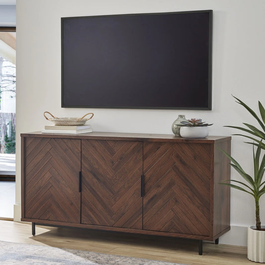 Wyatt Geo TV Stand for TVs Up To 70 Inch Modern Design Adjustable Shelves