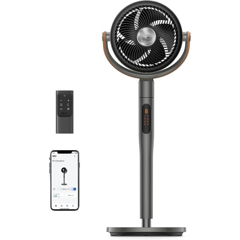 Ljustra Pedestal Fan with Remote 43'' Quiet Smart Oscillating Floor Fan