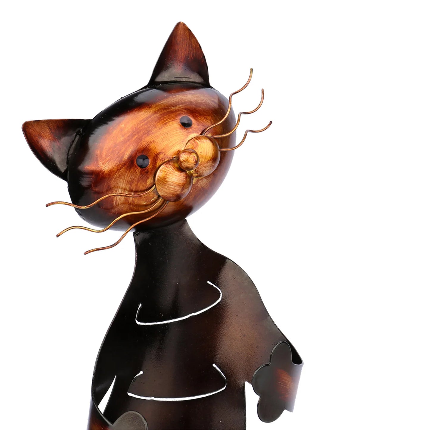 Ljustra Cat Shaped Wine Holder Metal Sculpture Home Decor Practical Art