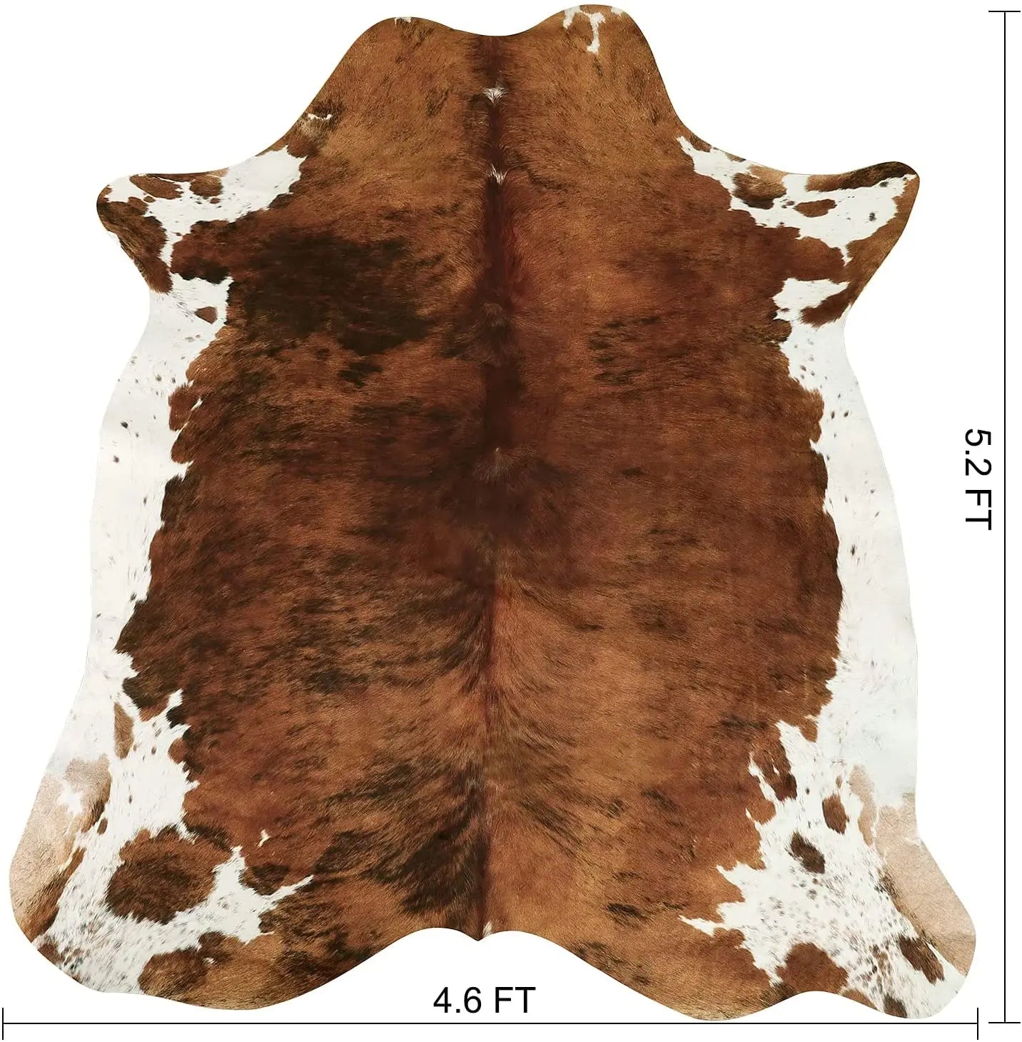 American Style Animal Print Faux Fur Cowhide Rug for Living Room Bedroom