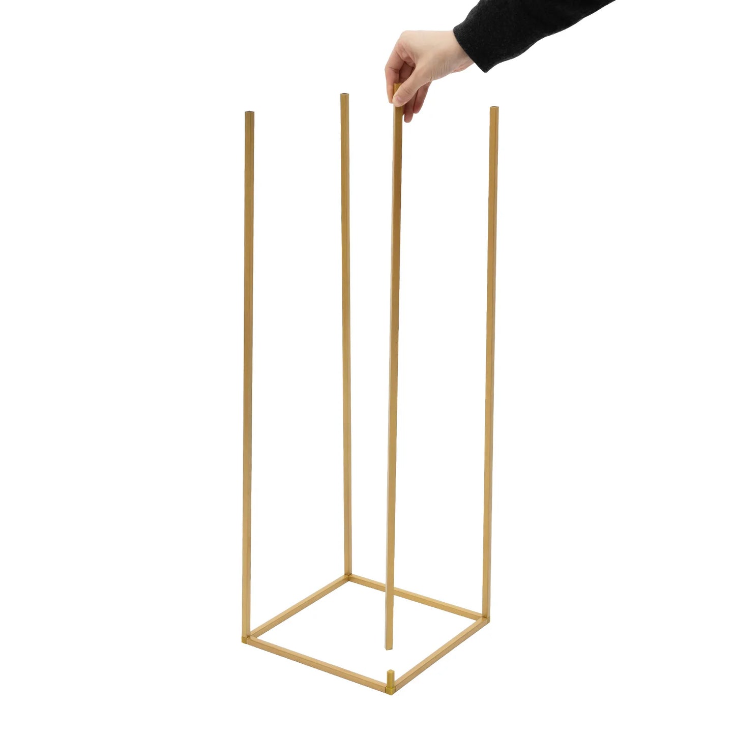 10Pcs Golden Metal Flower Vases Column Stand Wedding Decor