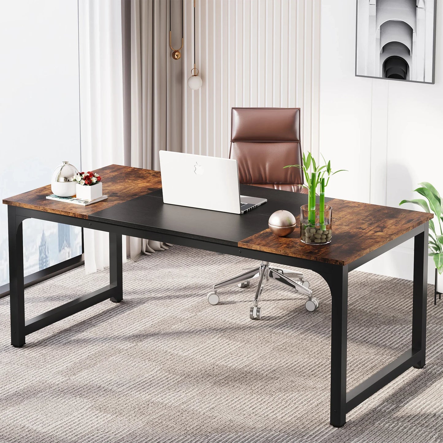 Ljustra Modern Computer Desk Large Office Study Writing Workstation