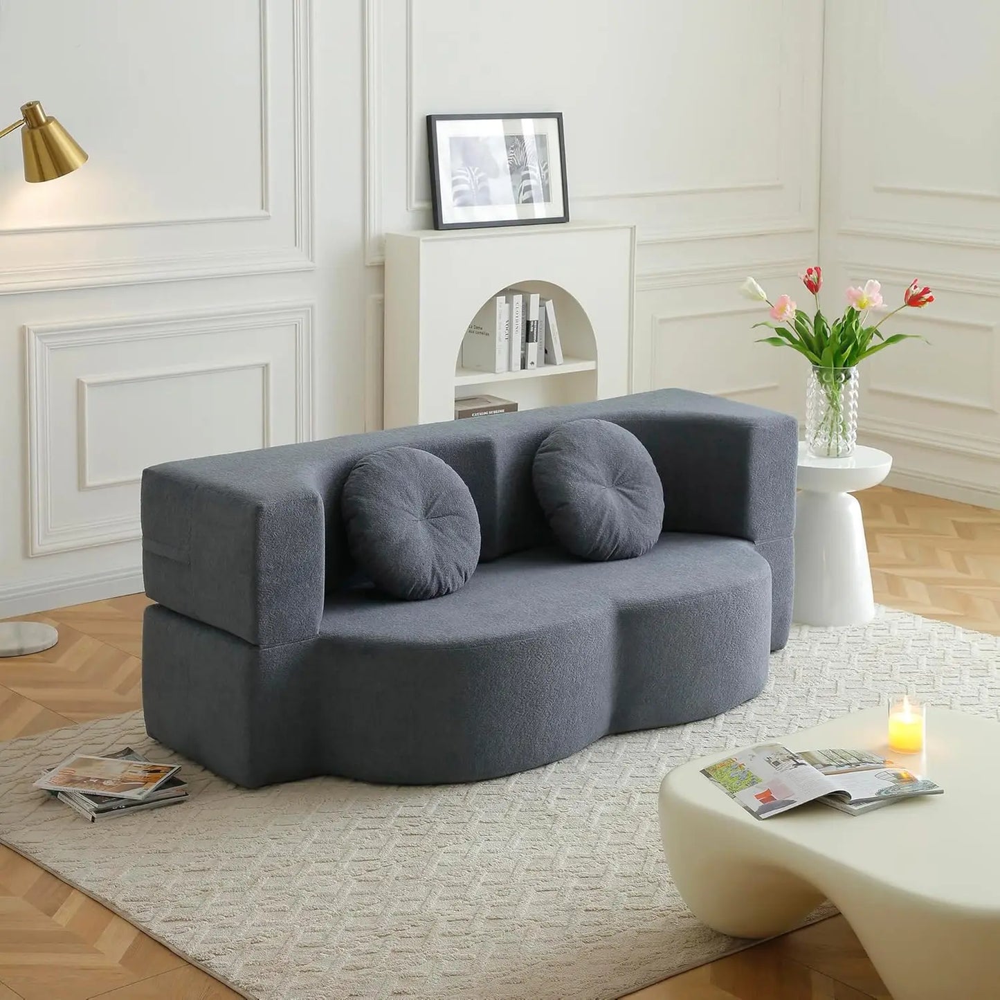 Ljustra Convertible Folding Sofa Bed Memory Foam Sleeper Couch