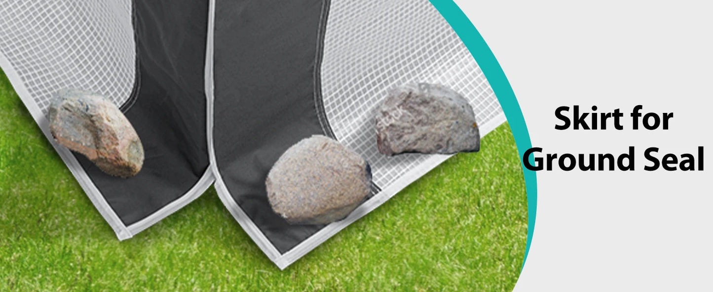 8x6 Portable Walk-in Greenhouse with Zipper Doors and Mesh Windows