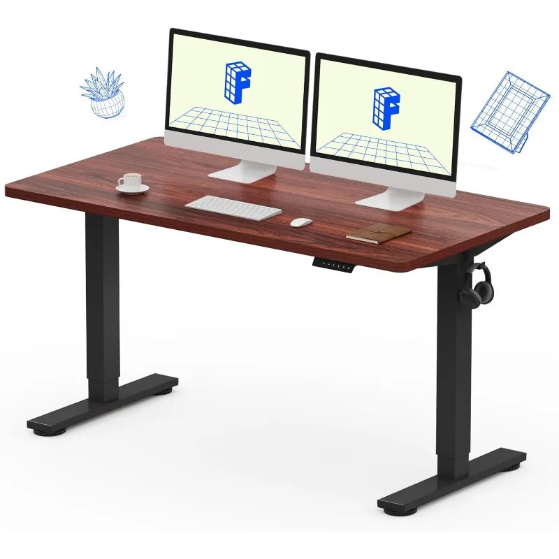 Ljustra Electric Standing Desk 55 Inch Height Adjustable Home Office Workstation