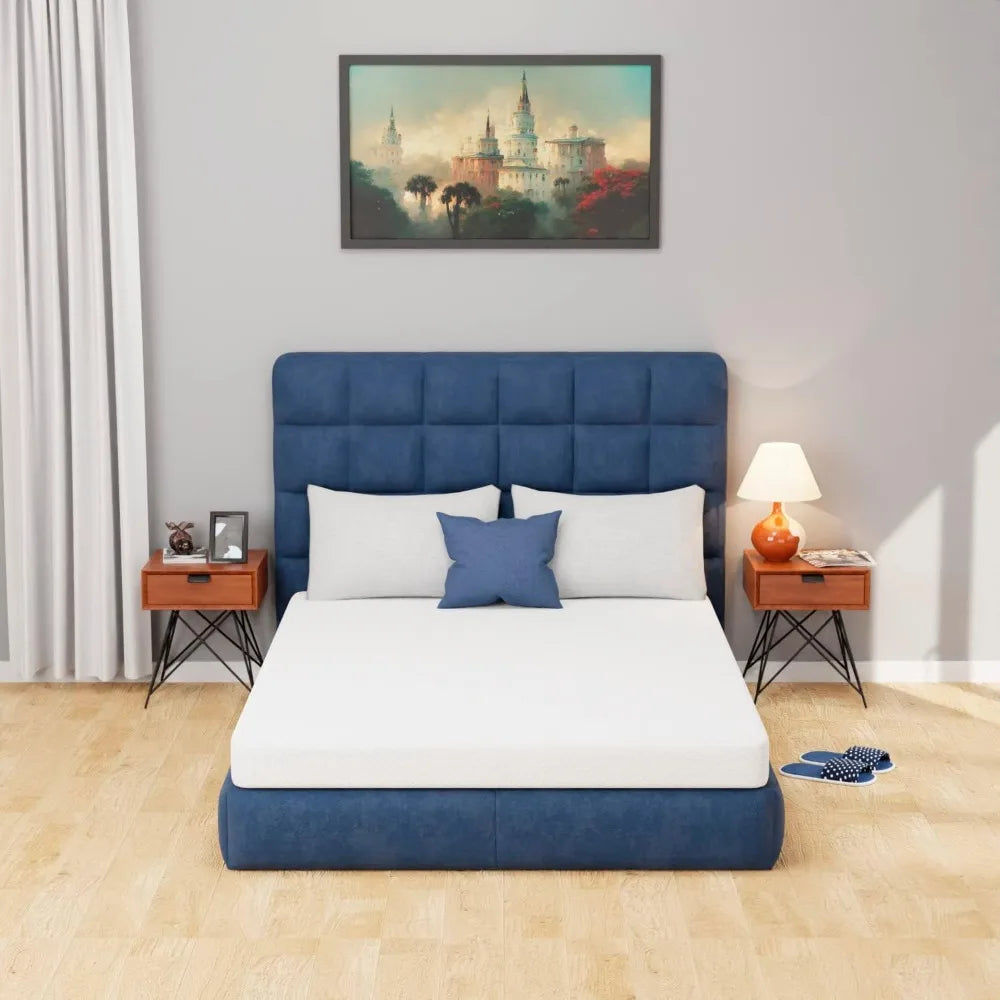 Ljustra 5 Inch Green Tea Memory Foam Mattress Cooling Gel Full Firm