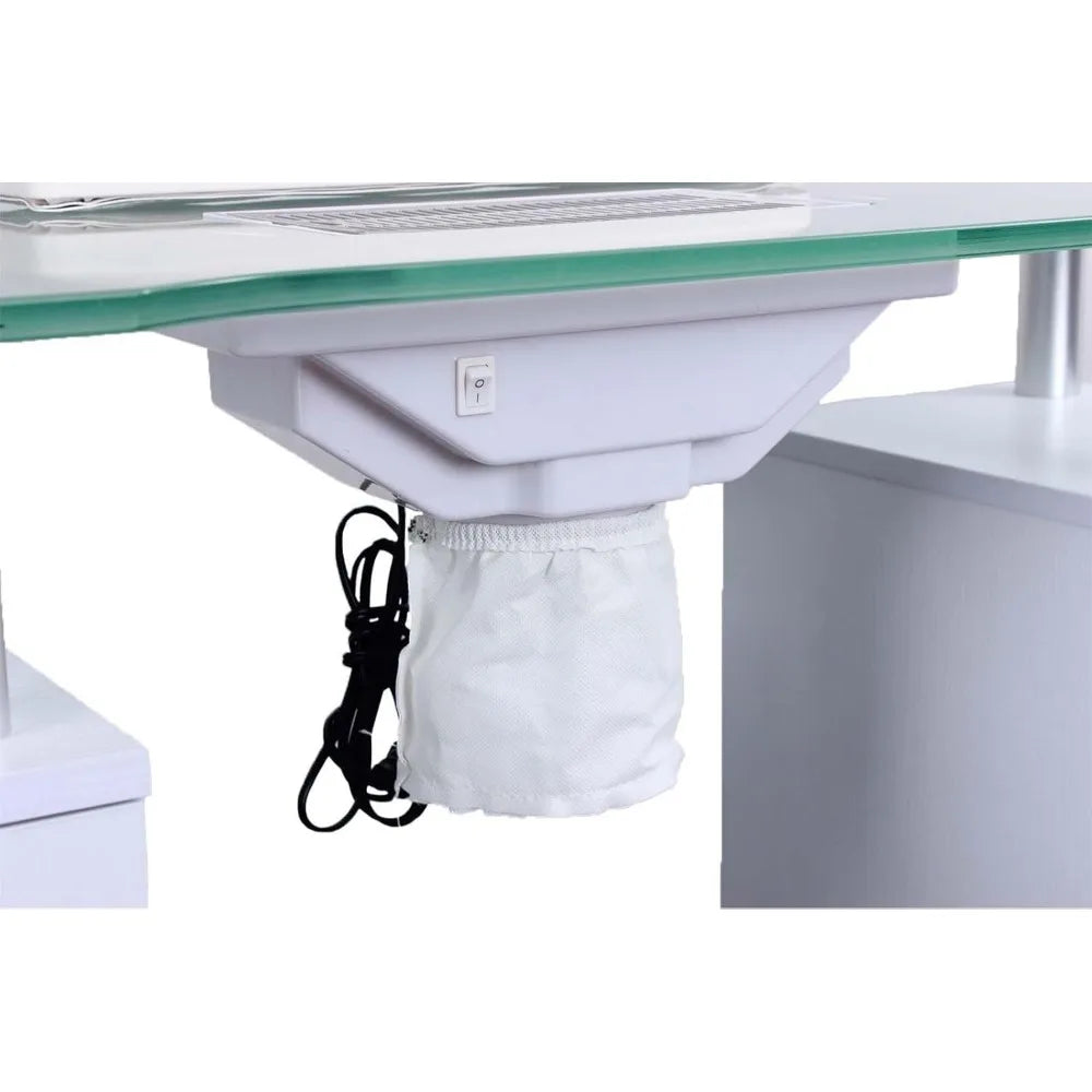 Manicure Table Nail Desk Beauty Salon Workstation with Dust Collector
