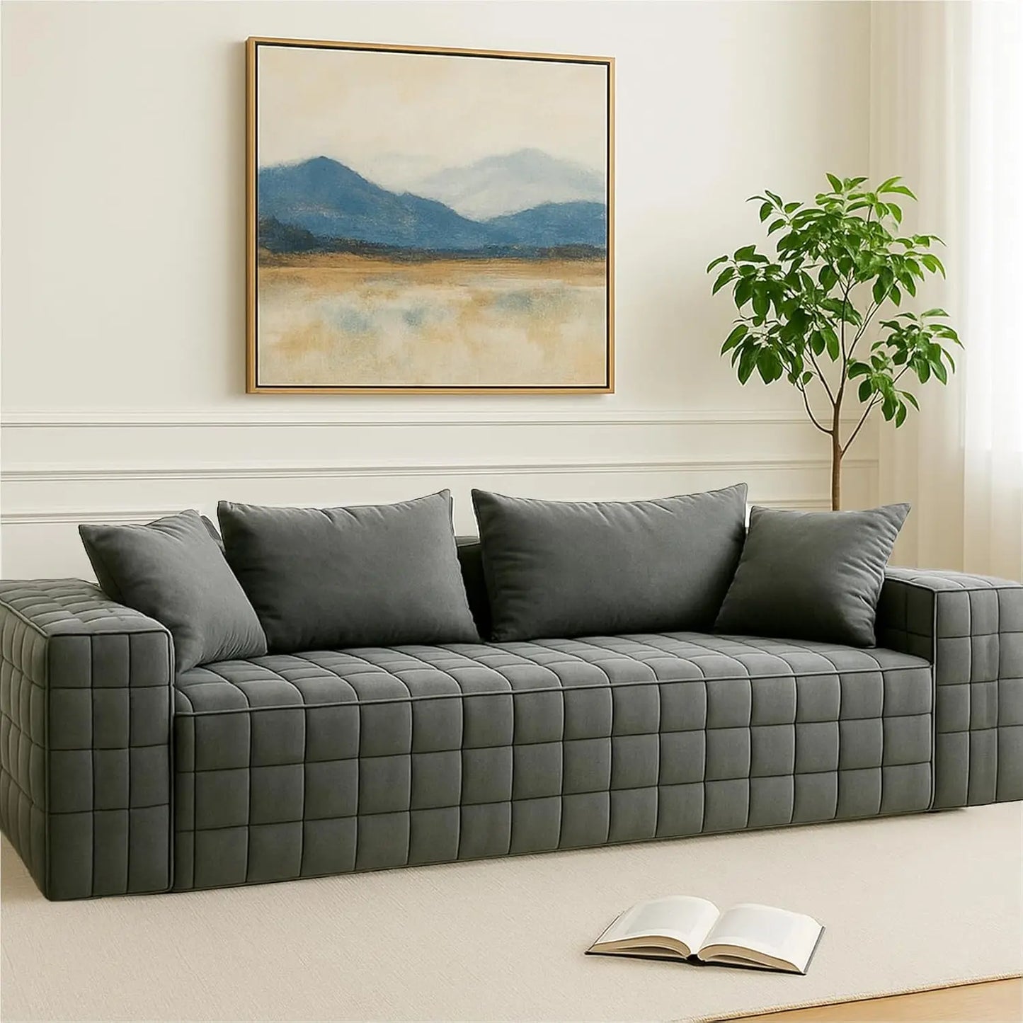 Sofa in a Box 3 Seater Memory Foam Couch for Living Room Bedroom