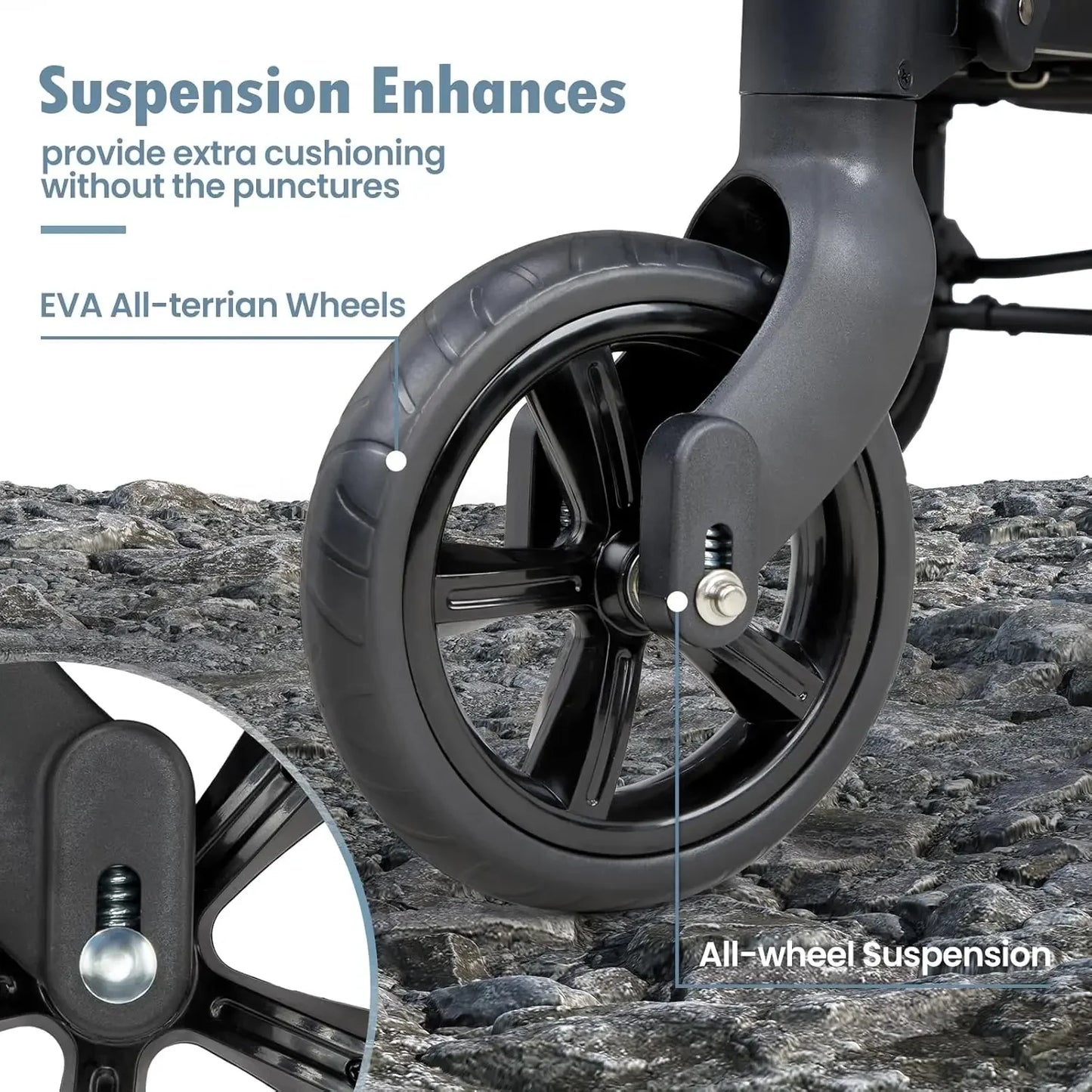 Wagon Stroller for 2 Kids Foldable All-Terrain with Canopy and Organizer