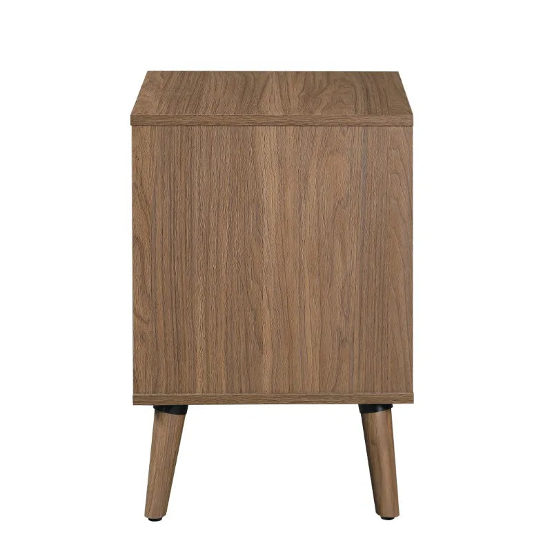 MidCentury Modern Nightstand Bedroom Storage Drawer Shelf Bedside Table