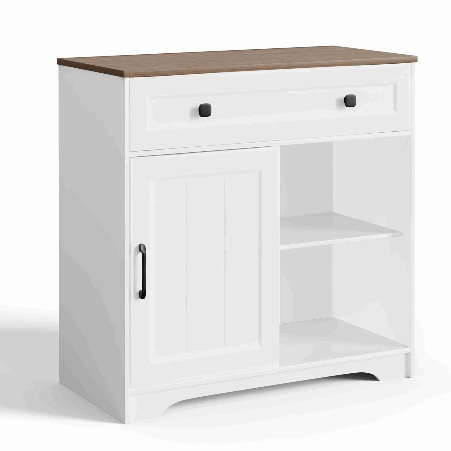 Sideboard Storage Cabinet with Drawer and Sliding Door for Kitchen