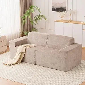 Modern Cloud Sectional Sofa 83.5" L-shaped Modular Couch