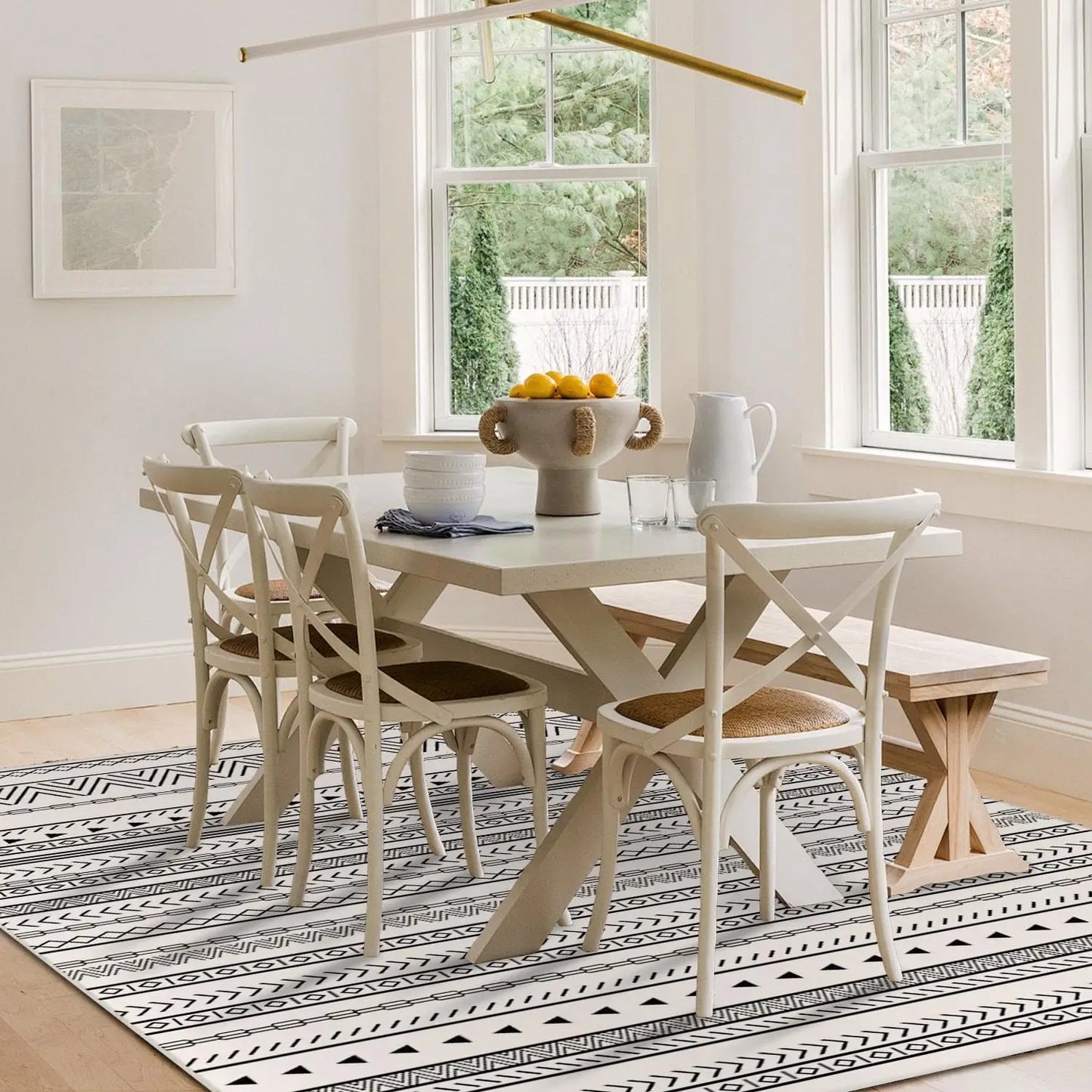 Grey Imitation Cashmere Area Rug 6x9 Feet Soft Non-Slip Washable Carpet