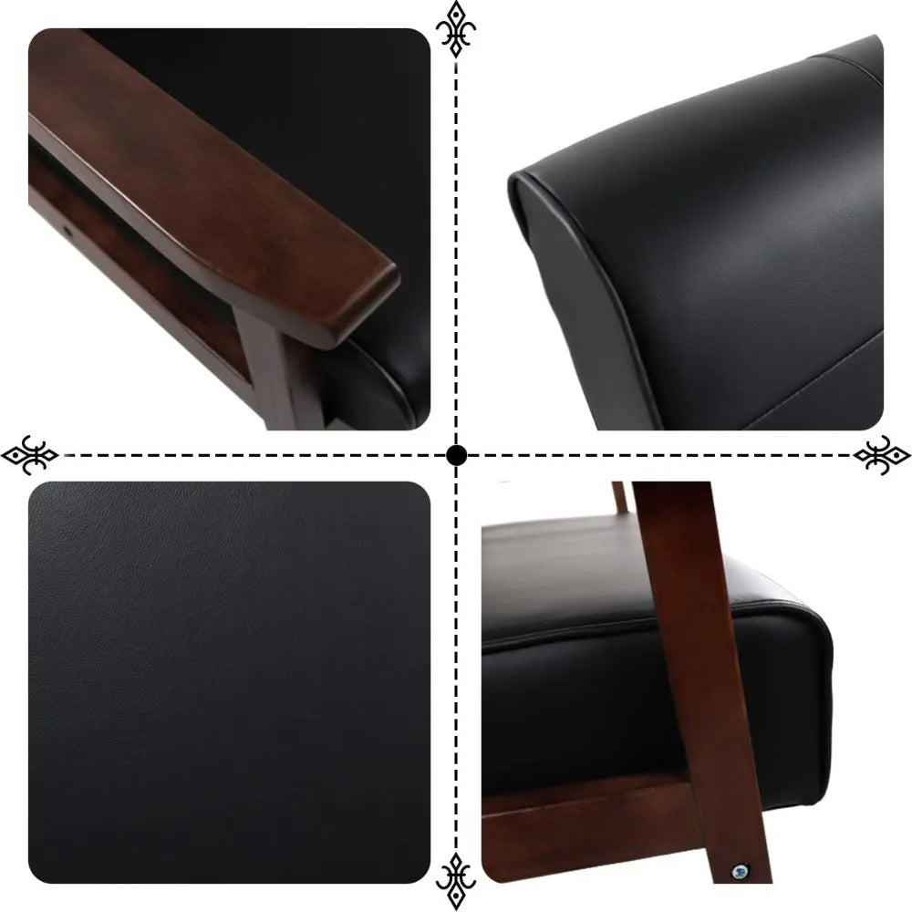 Mid Century Modern Loveseat Sofa and Accent Chairs Set for Living Room