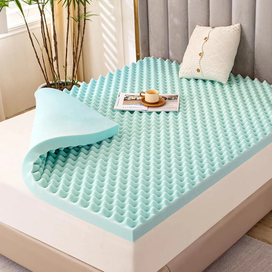 Ljustra 3 Inch Memory Foam Mattress Liner Cooling Pad for Comfort Relief