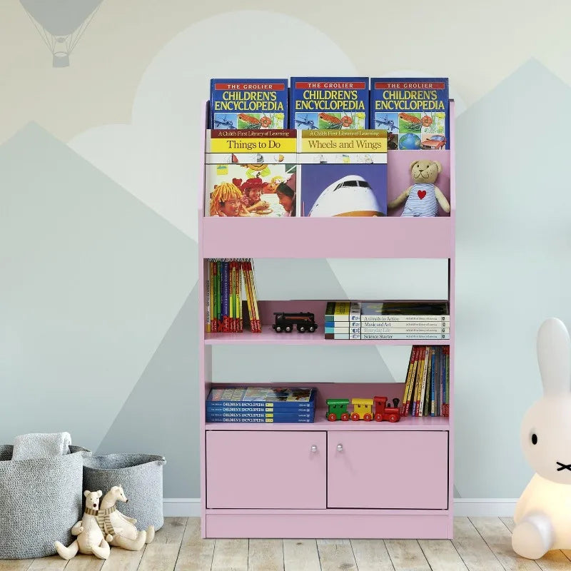 Lova Magazine Bookshelf with Storage Cabinet for Home Office Dorm Room