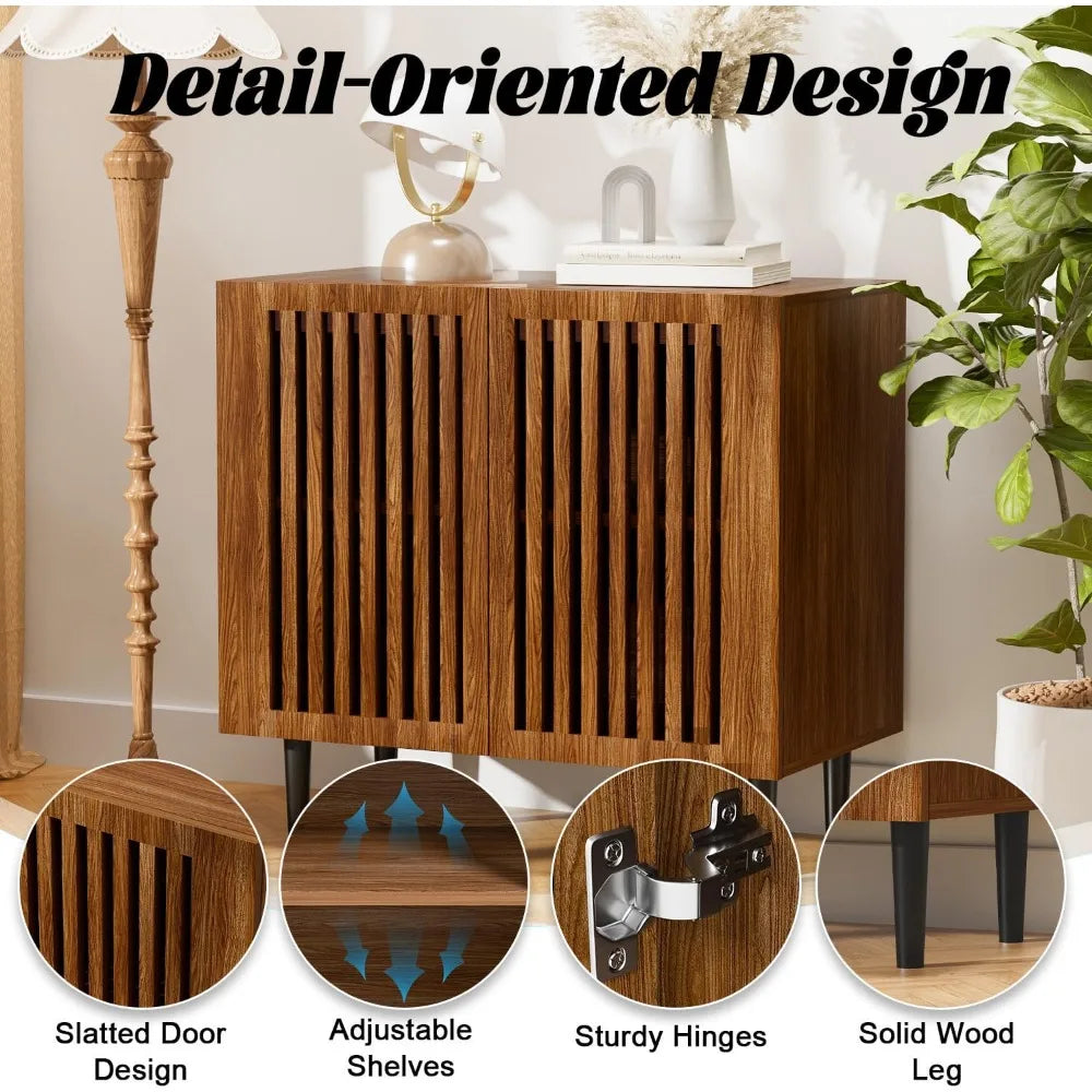 Farmhouse Storage Cabinet Set of 2 Buffet Sideboard Coffee Bar 63 Inch