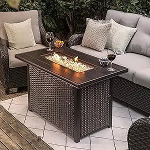 Nuu Garden 43 Propane Fire Pit Table Outdoor Smokeless 50000 BTU