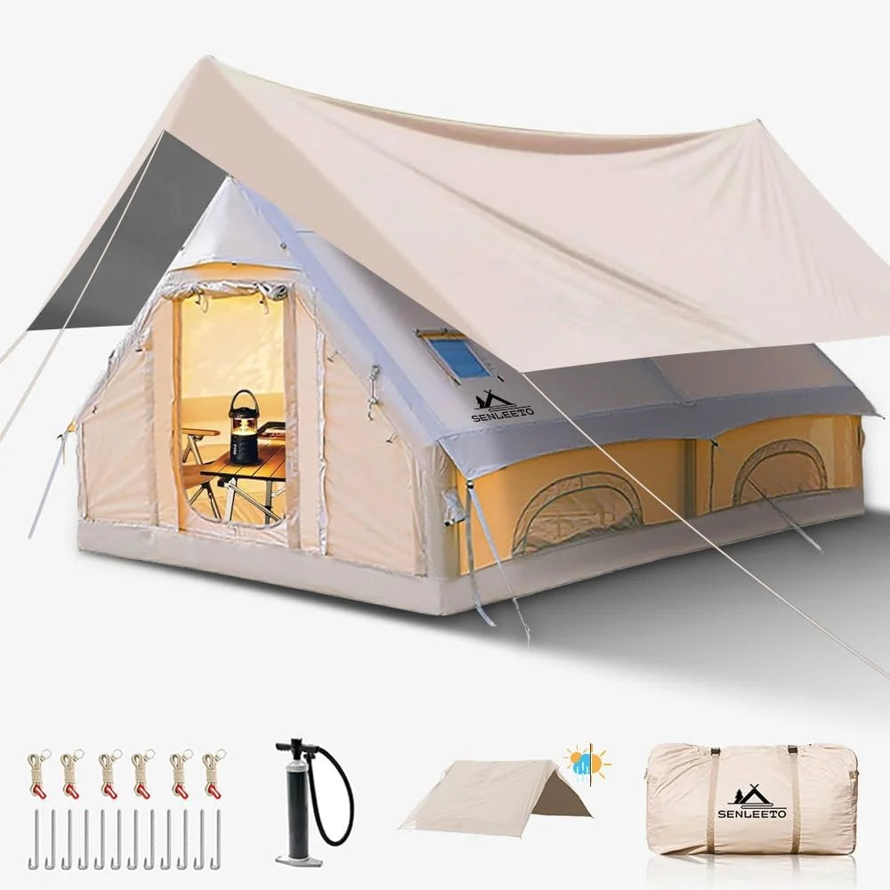 8-10 Person Inflatable Tent Camping Large Easy Setup Waterproof Tent
