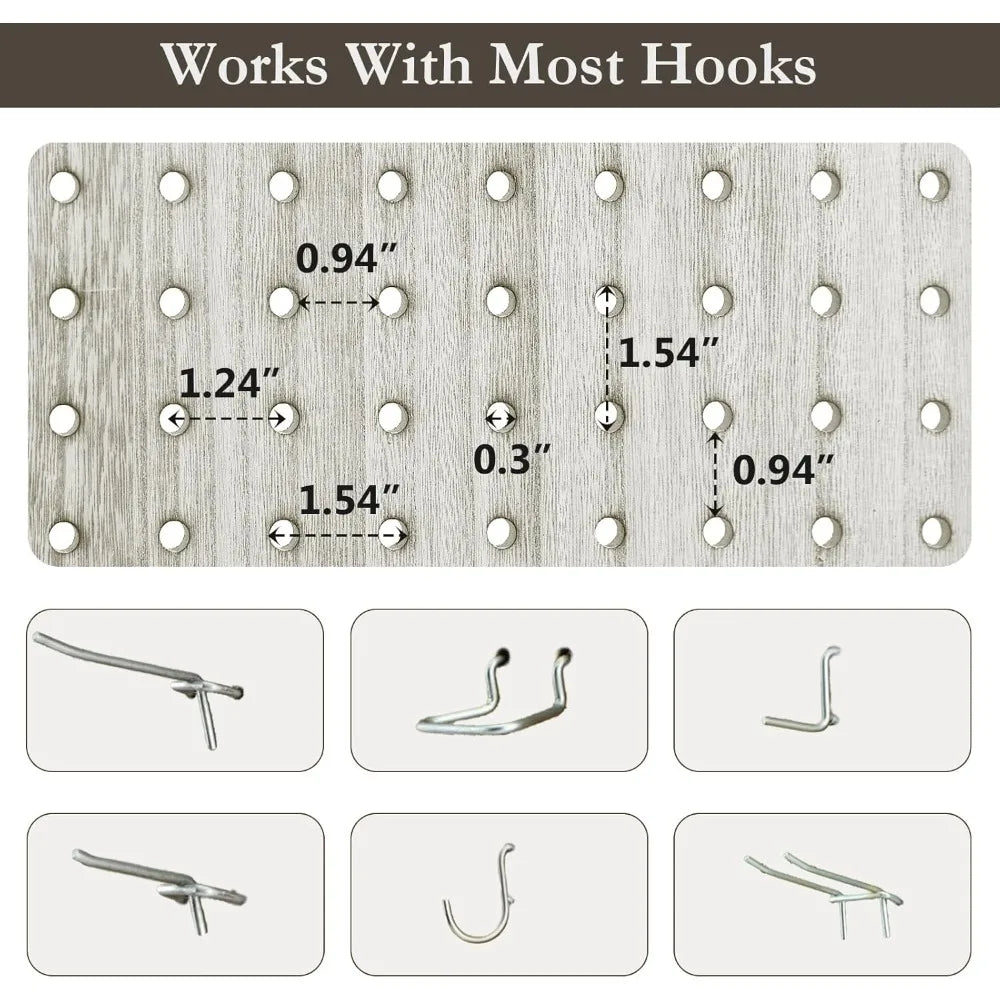 6 Panel Room Divider with Shelves Folding Privacy Screen Wood Decor