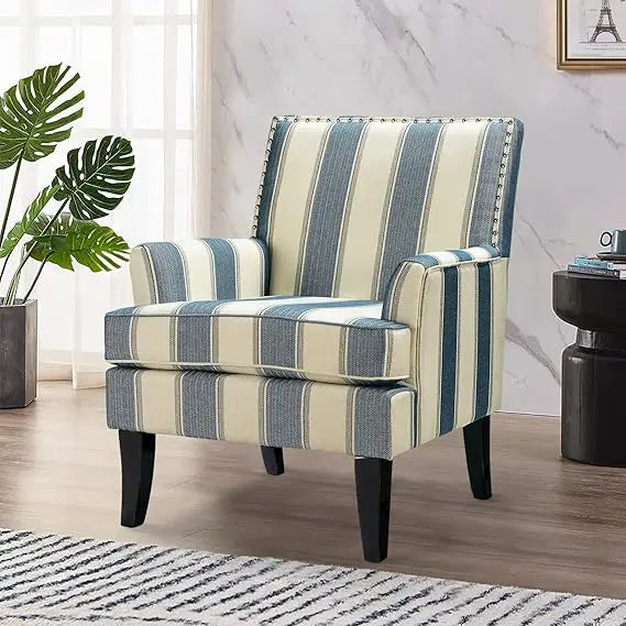 Modern Accent Chair High Back Padded Armrest Living Room Furniture