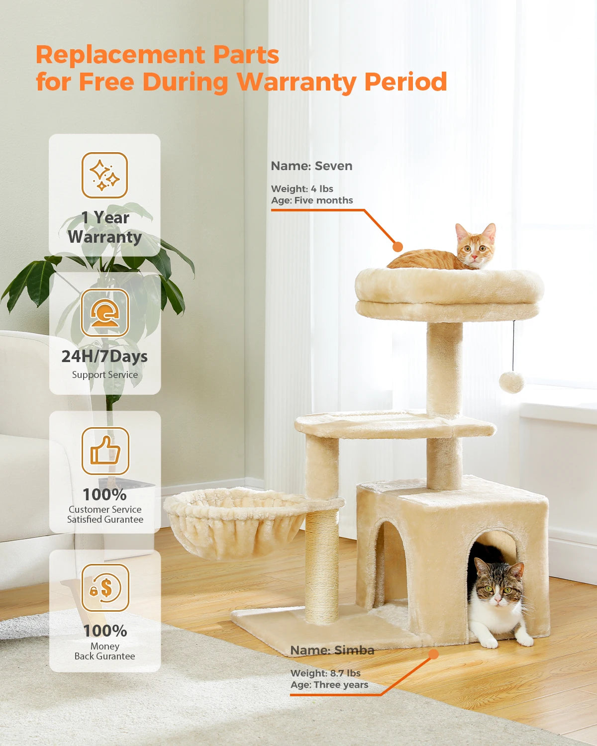 Ljustra 80cm Cat Tree Cozy Condo Indoor Luxury Perch Scratch Posts