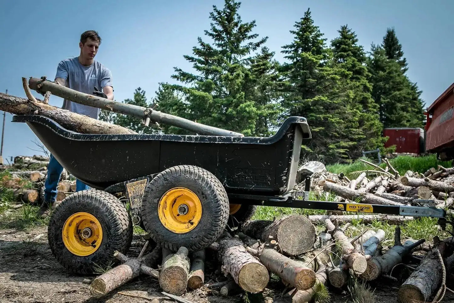 Heavy-Duty ATV UTV Utility Trailer 1500 lb Capacity for Ice Fishing