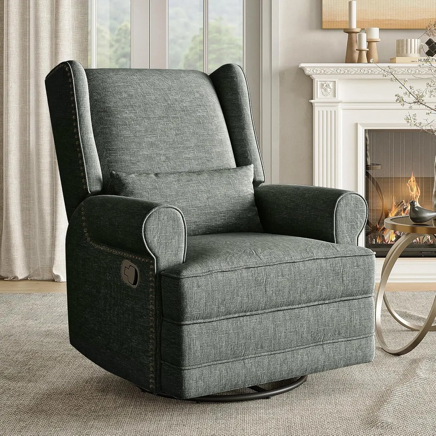 Ljustra RoyalCraft Swivel Recliner Chair Extra Large Footrest Glider