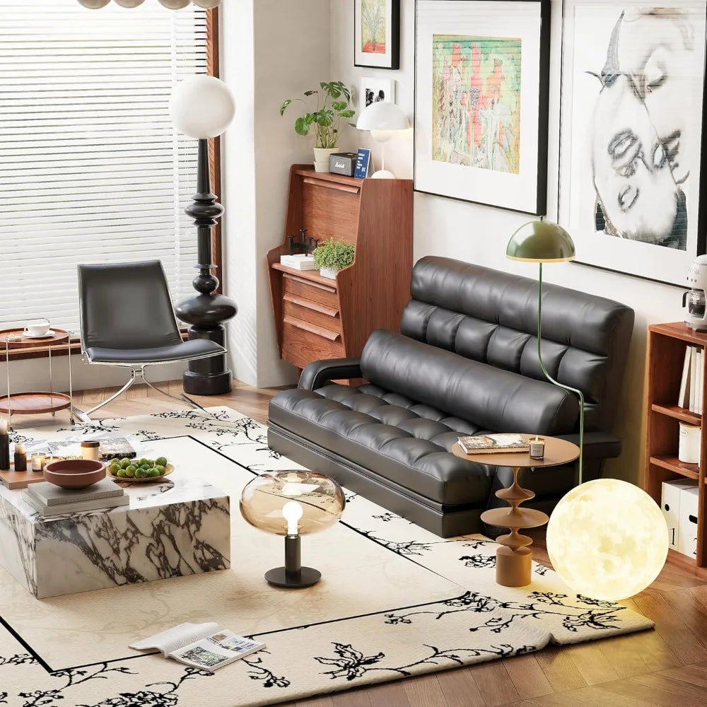 6-Position Floor Lounge Sofa Bed Convertible Couch for Adults and Kids