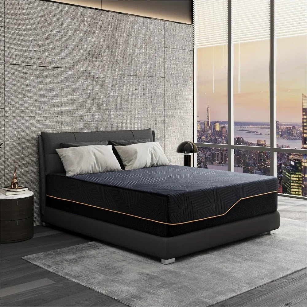 Ljustra 14 Inch Firm Memory Foam Mattress Cooling Copper Foam US Made