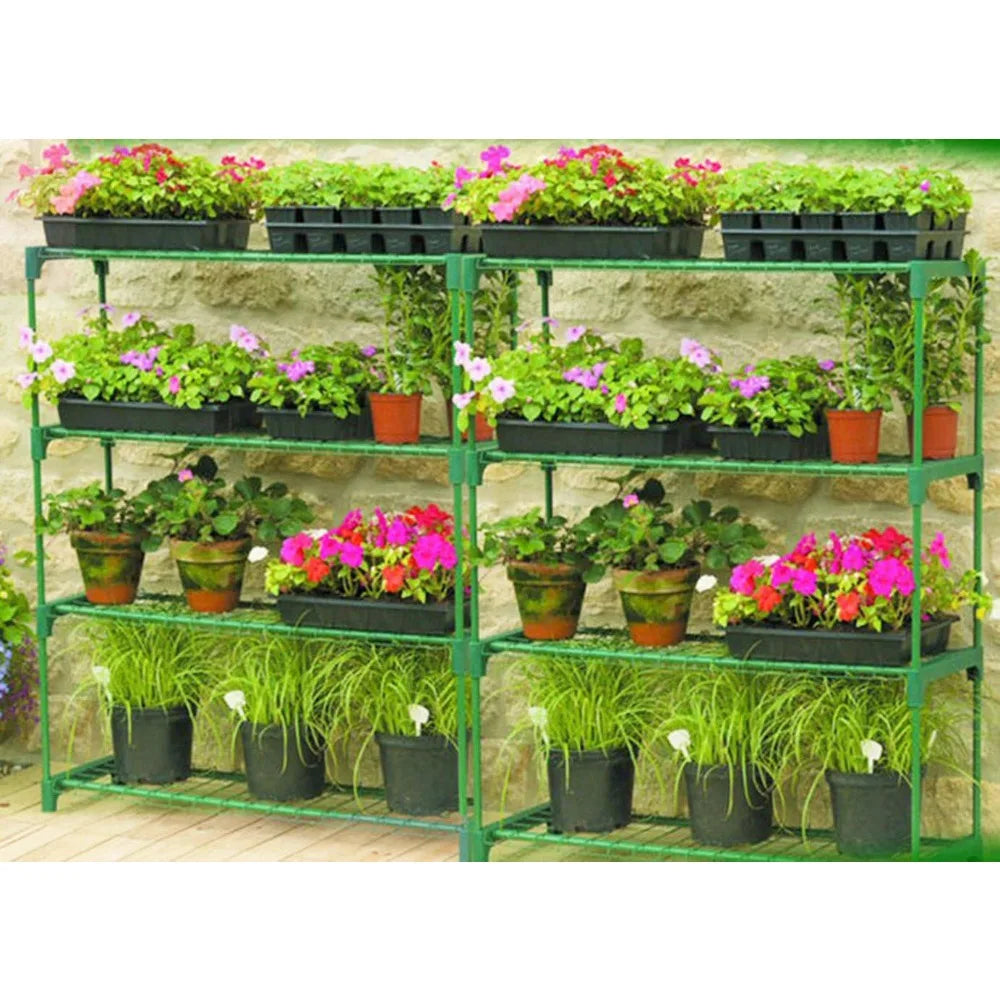 Garden Greenhouse Steel Shelving Unit Plant Stand 2 Pack Storage Racks