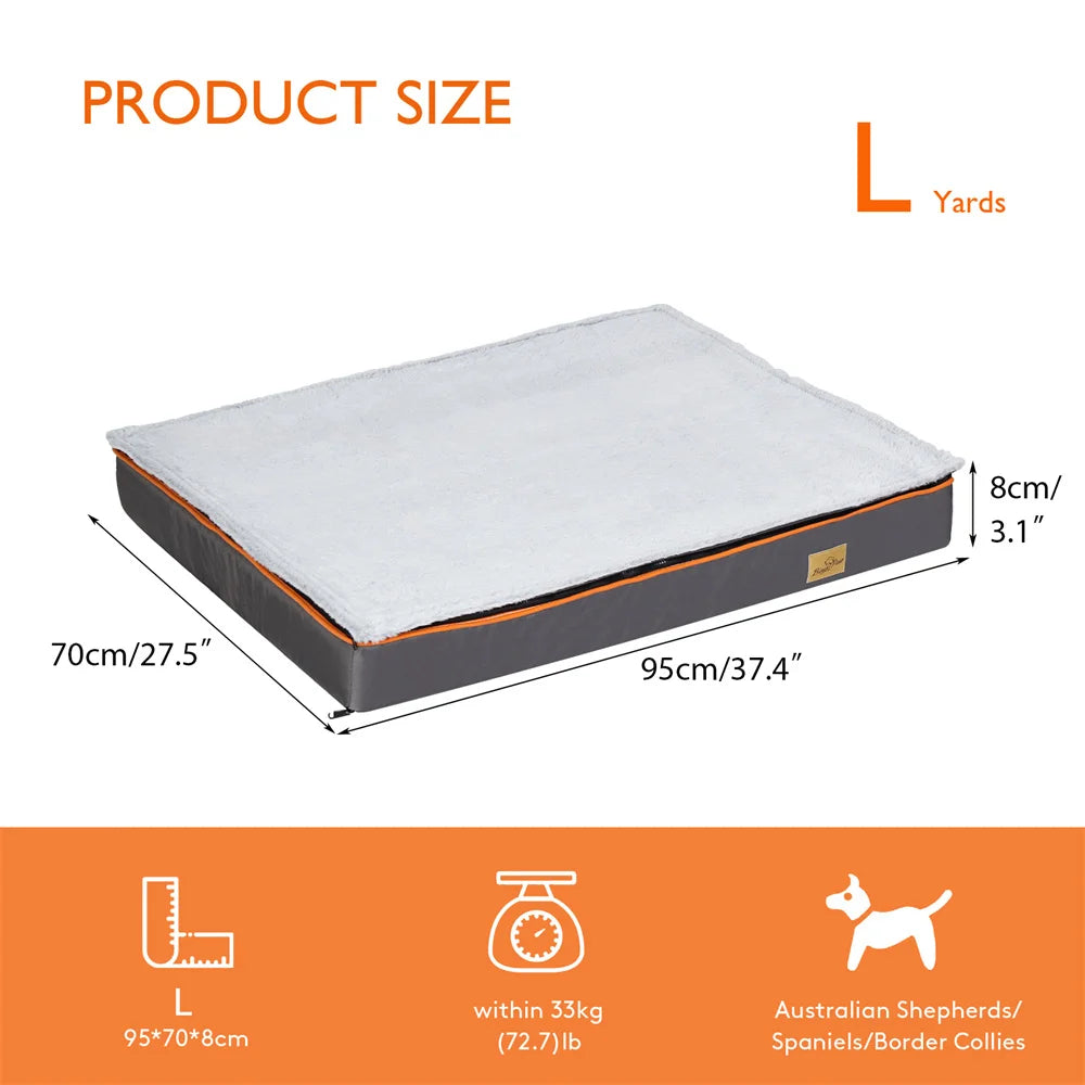 Premium Orthopedic Memory Foam Dog Bed Waterproof Washable Jumbo Mattress