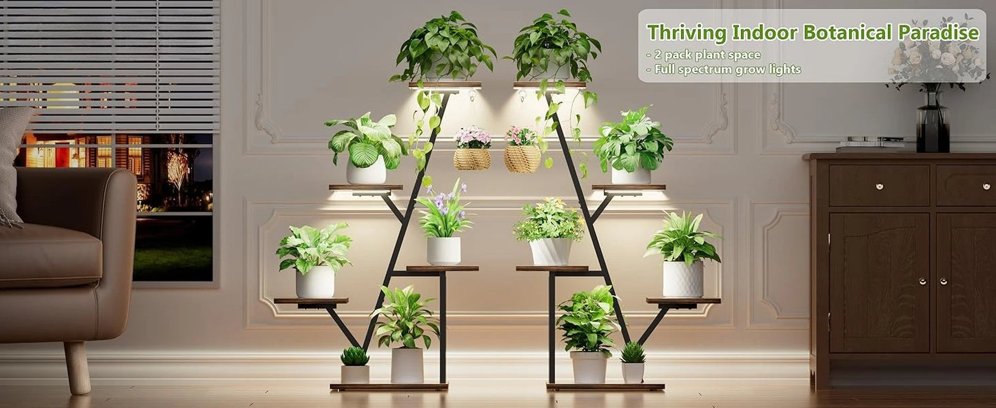 Plant Stand with Grow Light Indoor 5 Tier Corner Shelf for Multiple Plants