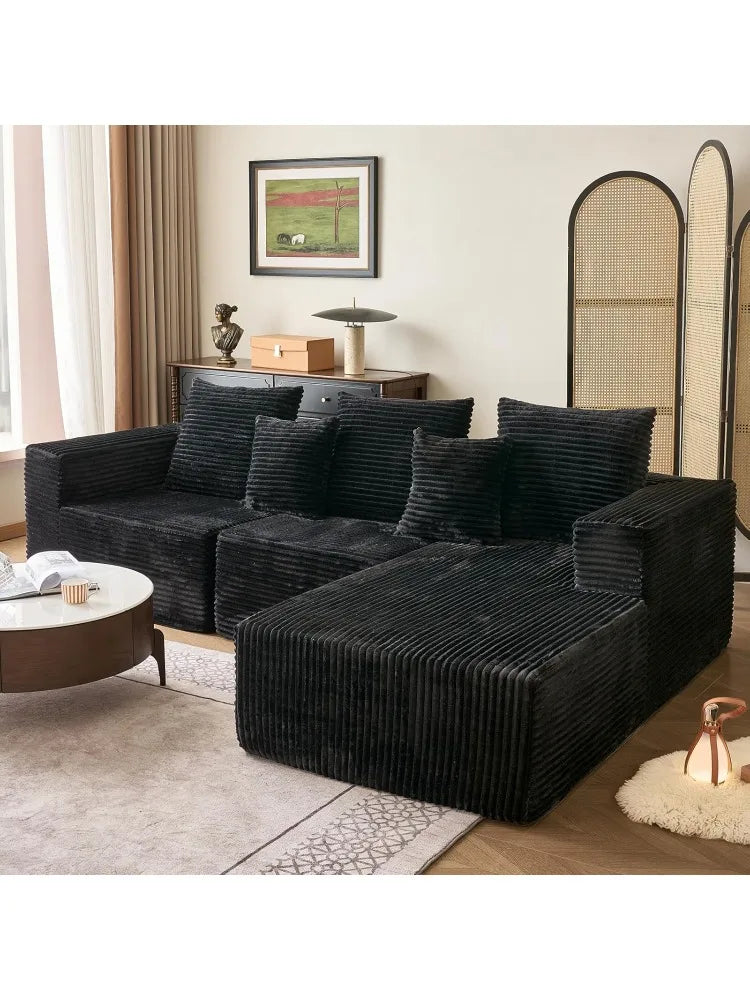 108 Inch Modular Sectional Sofa Boneless Cloud Couch L Shaped Living Room