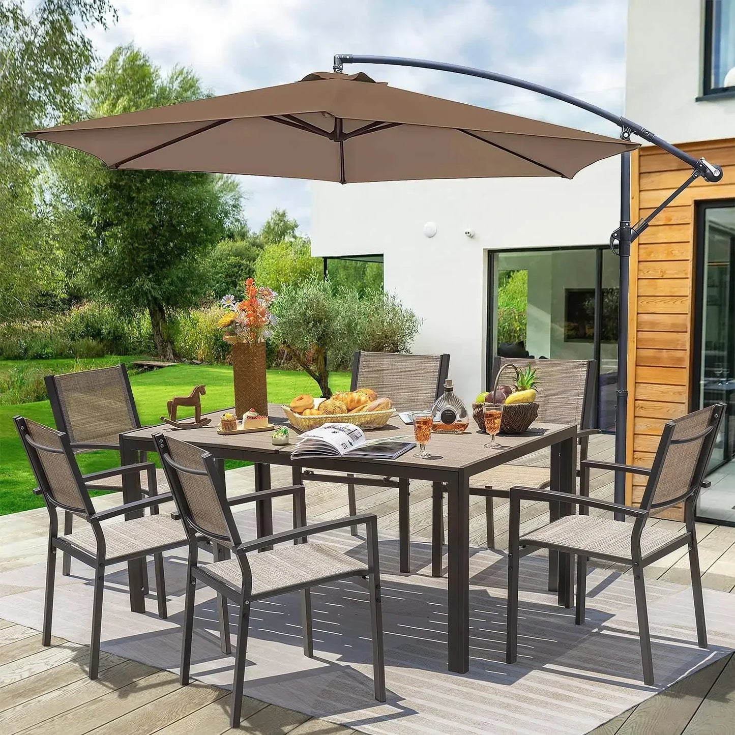 Patio Dining Set 7 Pieces Outdoor Furniture Table and Chairs