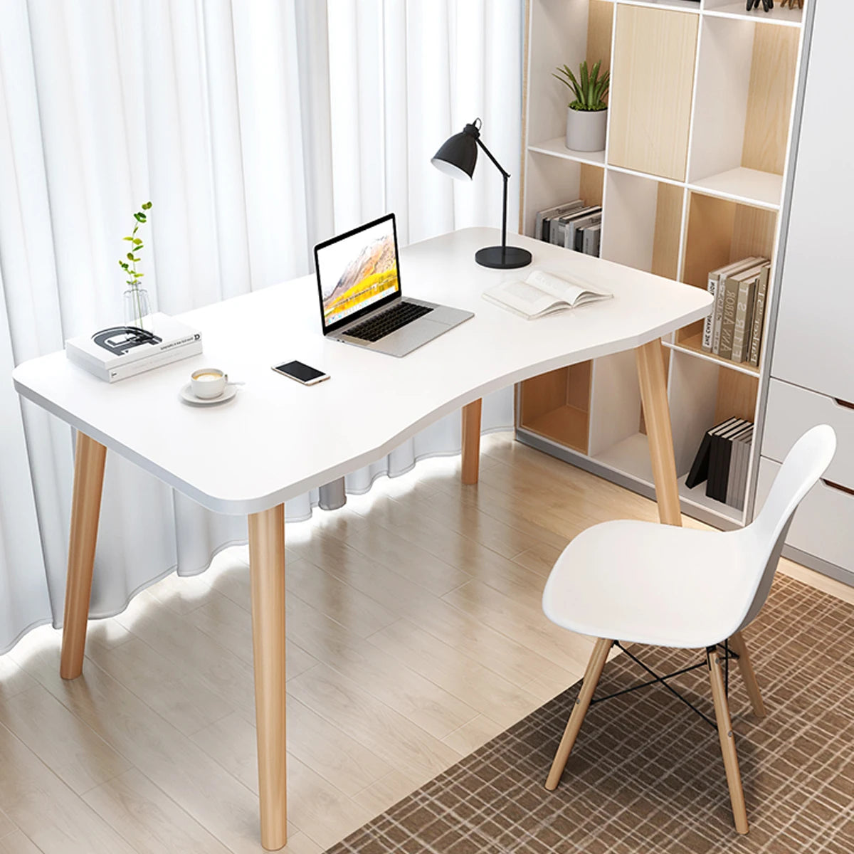 Modern Computer Desk Simple Style Home Office Vanity Study Desk