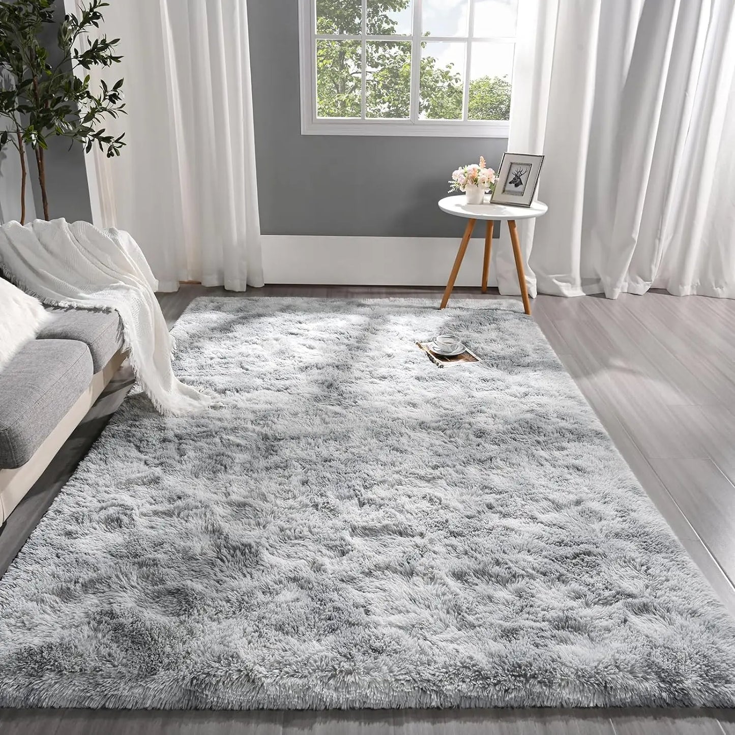Fluffy Area Rugs for Bedroom Living Room Soft Fuzzy Non Slip Carpet