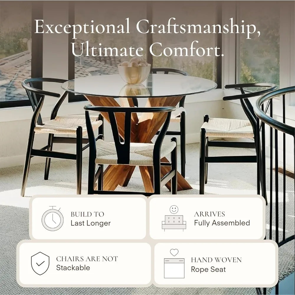 Ljustra Weave Chair Mid Century Modern Solid Wood Indoor Dining Chair