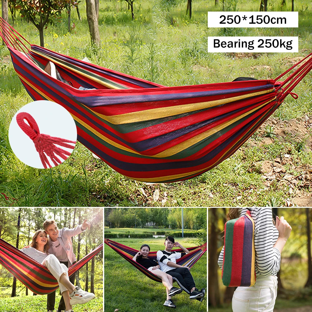 Thick Canvas Hammock Outdoor Camping Swing Multi Functional Two-Person