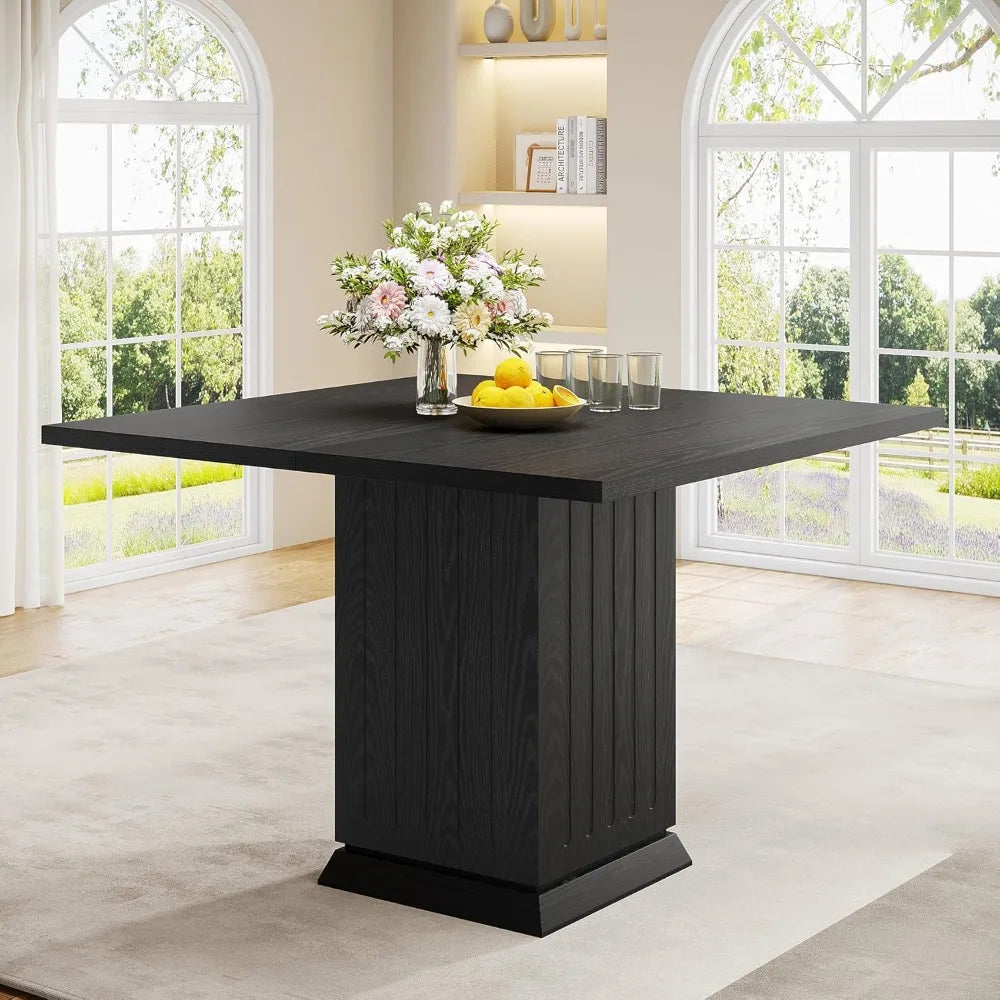 Modern Engineered Wood Small Square Kitchen Dining Table for 4