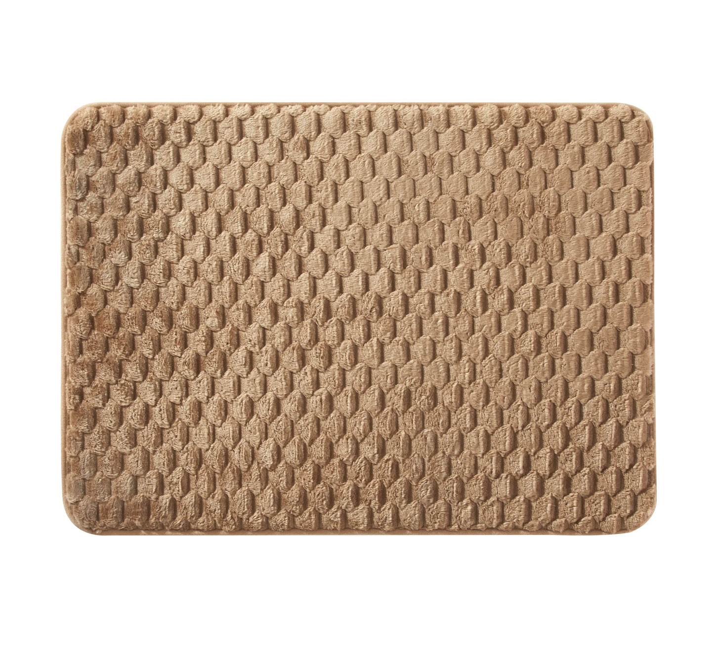 2-Piece Tile Bubble Bath Rug Set Soft Non-Slip Machine Washable