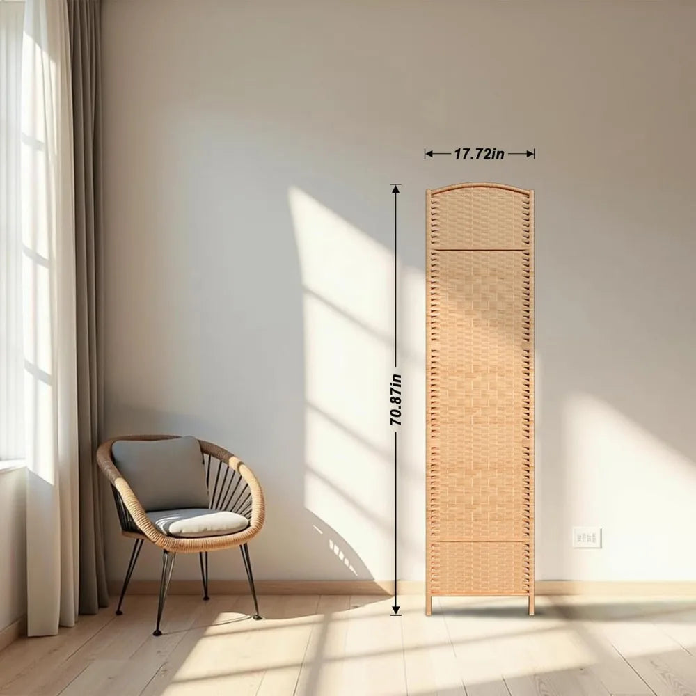 8 Panel Folding Room Divider Privacy Screen Extra Wide Partition
