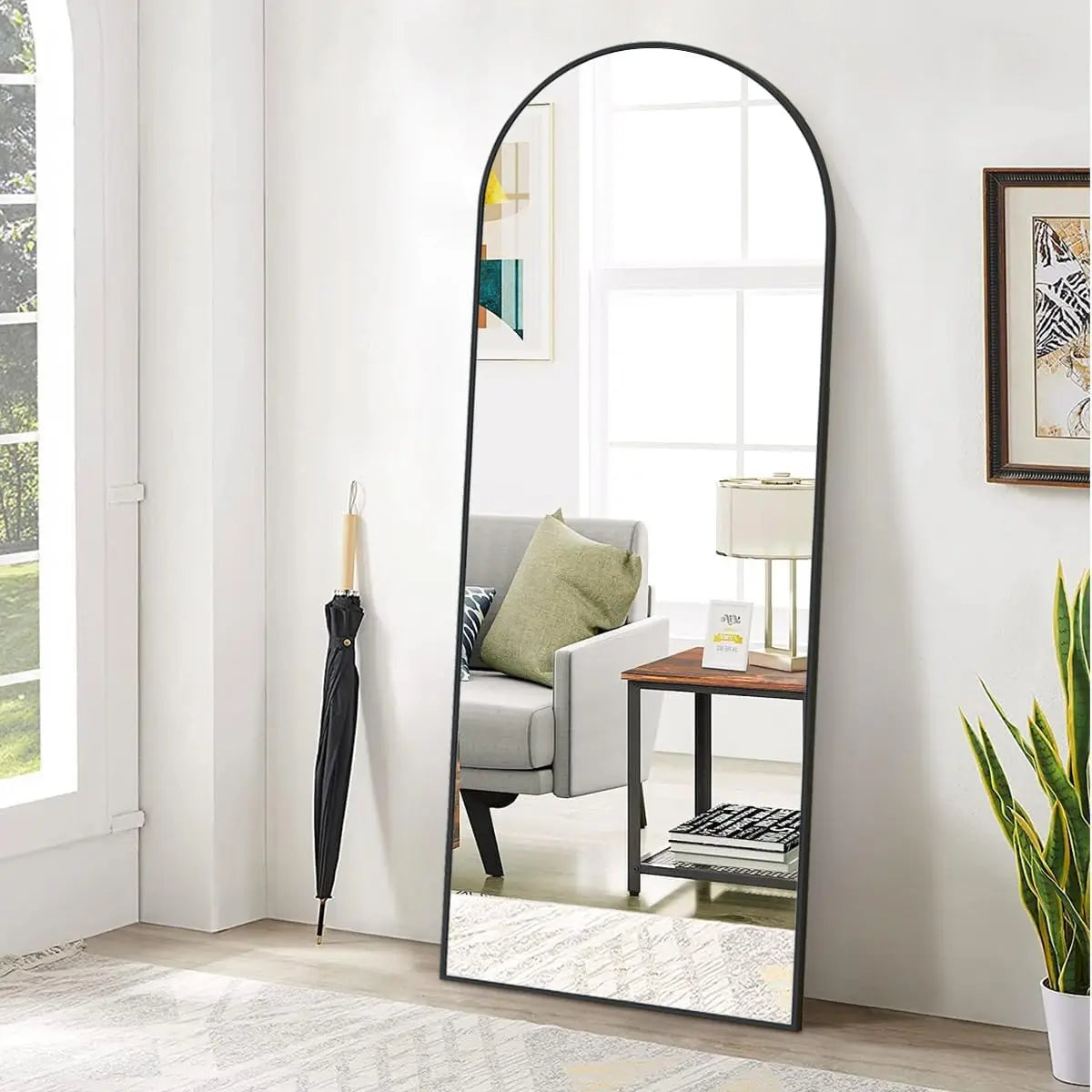 65"x24" Full Length Arch Floor Mirror Wall Leaning Standing Bedroom Decor